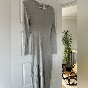 Divided Light Gray Ribbed Knit Top